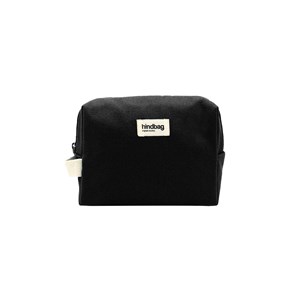 Trousse de toilette LEON, noir, coton bio