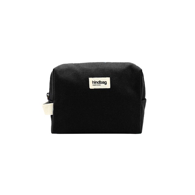 Trousse de toilette LEON, noir, coton bio 2