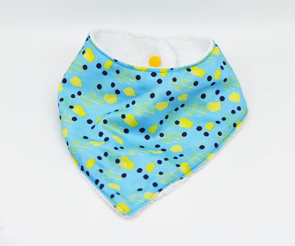 Bavoir bandana - Coton biologique et éponge de bambou