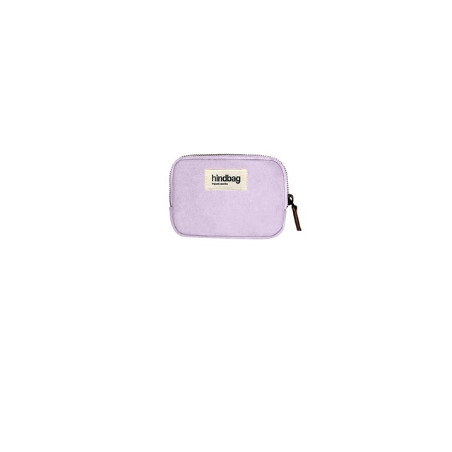 Porte-monnaie LILI, lilas, coton bio 2