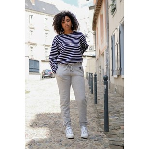 Le jogging moelleux mixte gris chiné en coton bio