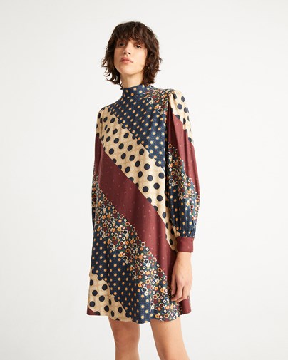 Robe imprimé PATCHWORK FLORE de Thinking MU