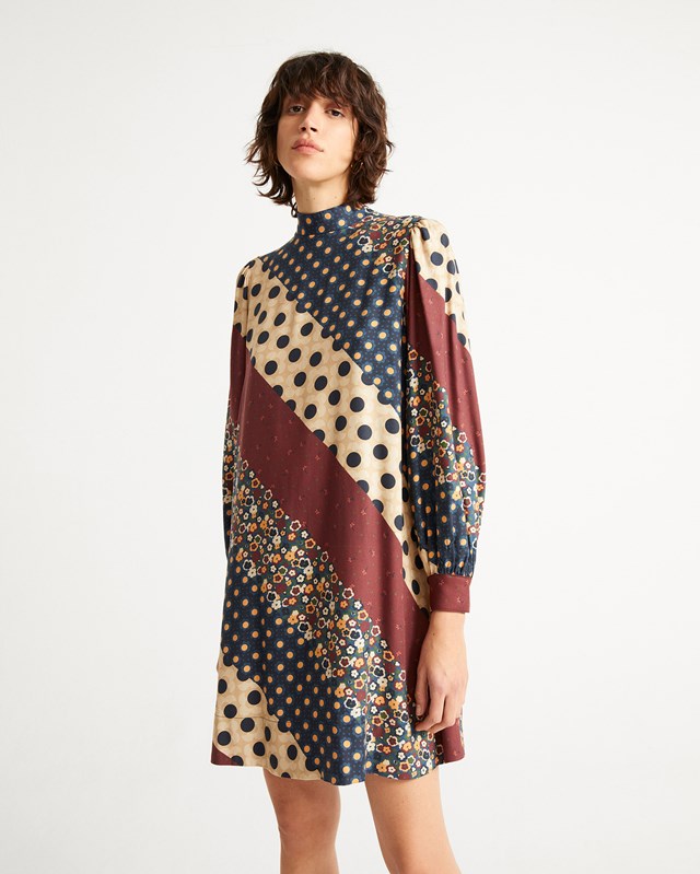 Robe imprimé PATCHWORK FLORE de Thinking MU 2