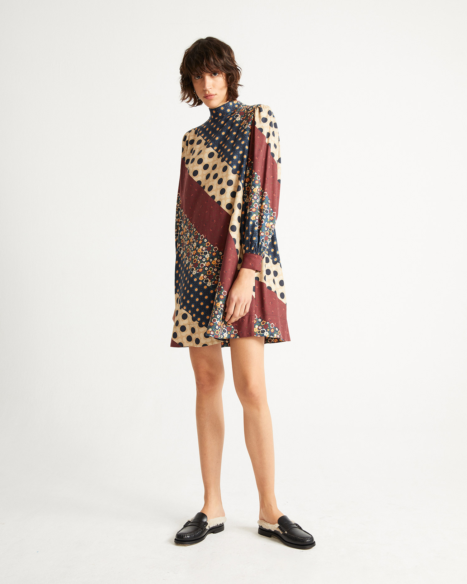 Robe imprimé PATCHWORK FLORE de Thinking MU 3