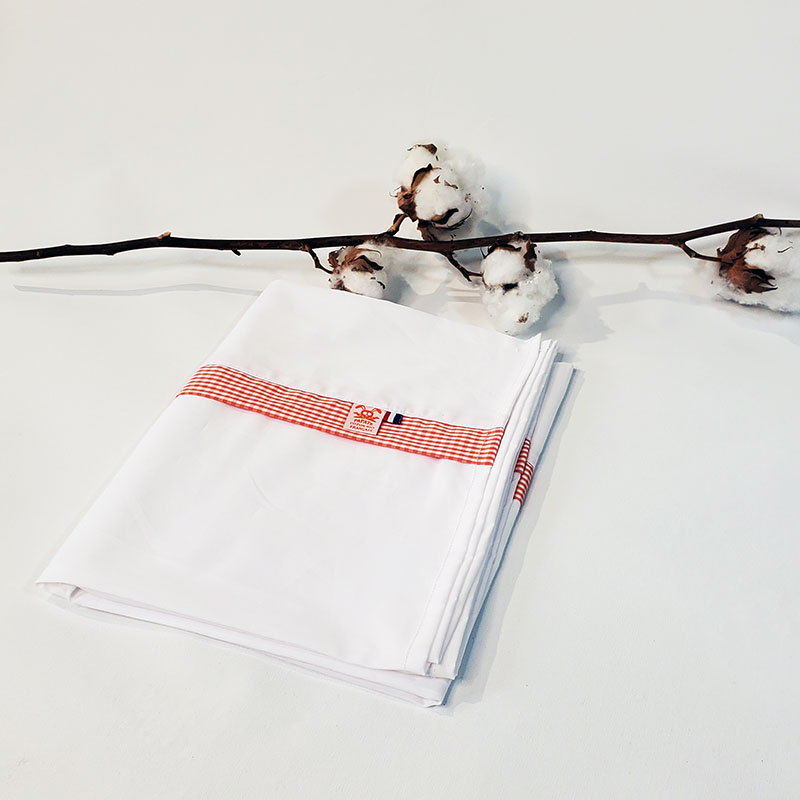 Draps Plat en Coton Bio Blanc 3