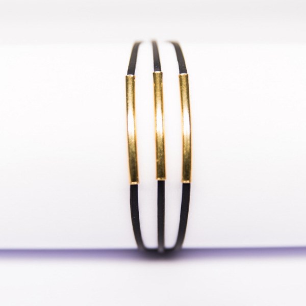 Bracelet upcycling durable argent plaqué or