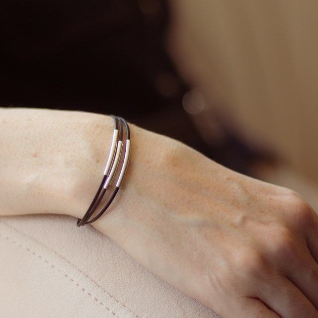 Bracelet upcycling durable argent plaqué argent