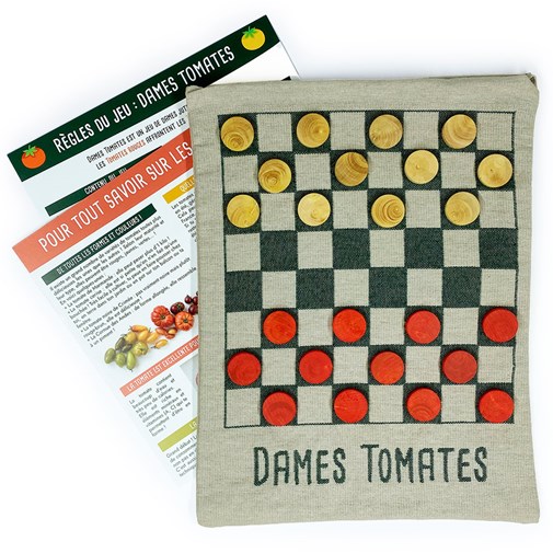 Dames tomates - Jeu de dames en bois du Jura