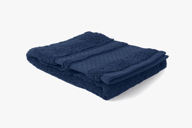 Serviette de Toilette  "Bleu Ténébreux" en Coton 100 % Biologique   2