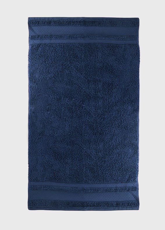 Serviette de Toilette  "Bleu Ténébreux" en Coton 100 % Biologique   3