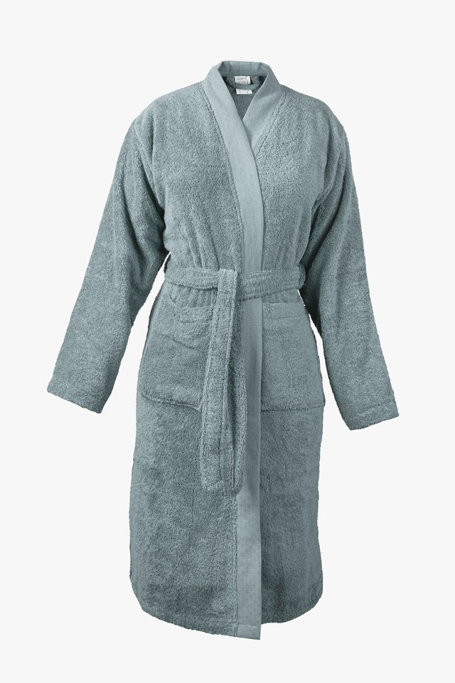 Peignoir-Kimono Unisexe  "Bleu Nébuleux" en Coton 100 % Biologique  3