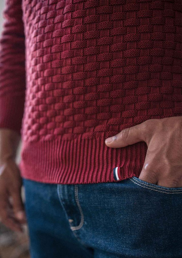 Pull DAMIER - Made in France - Coton Bio GOTS 19