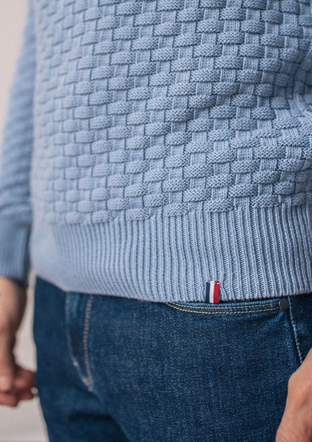 Pull DAMIER - Made in France - Coton Bio GOTS 21