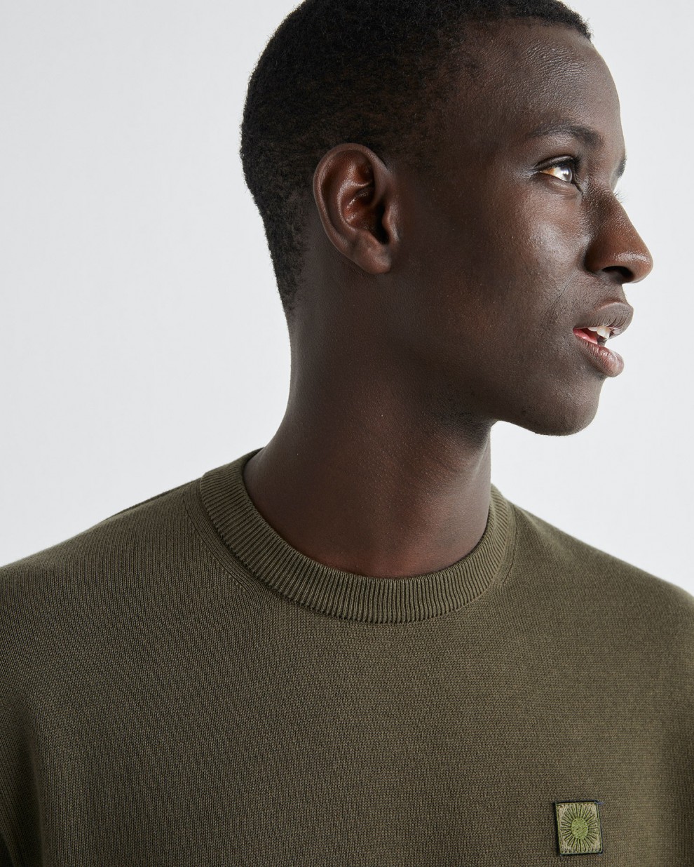 Pull en coton recyclé vert olive - Orlando de Thinking MU 3