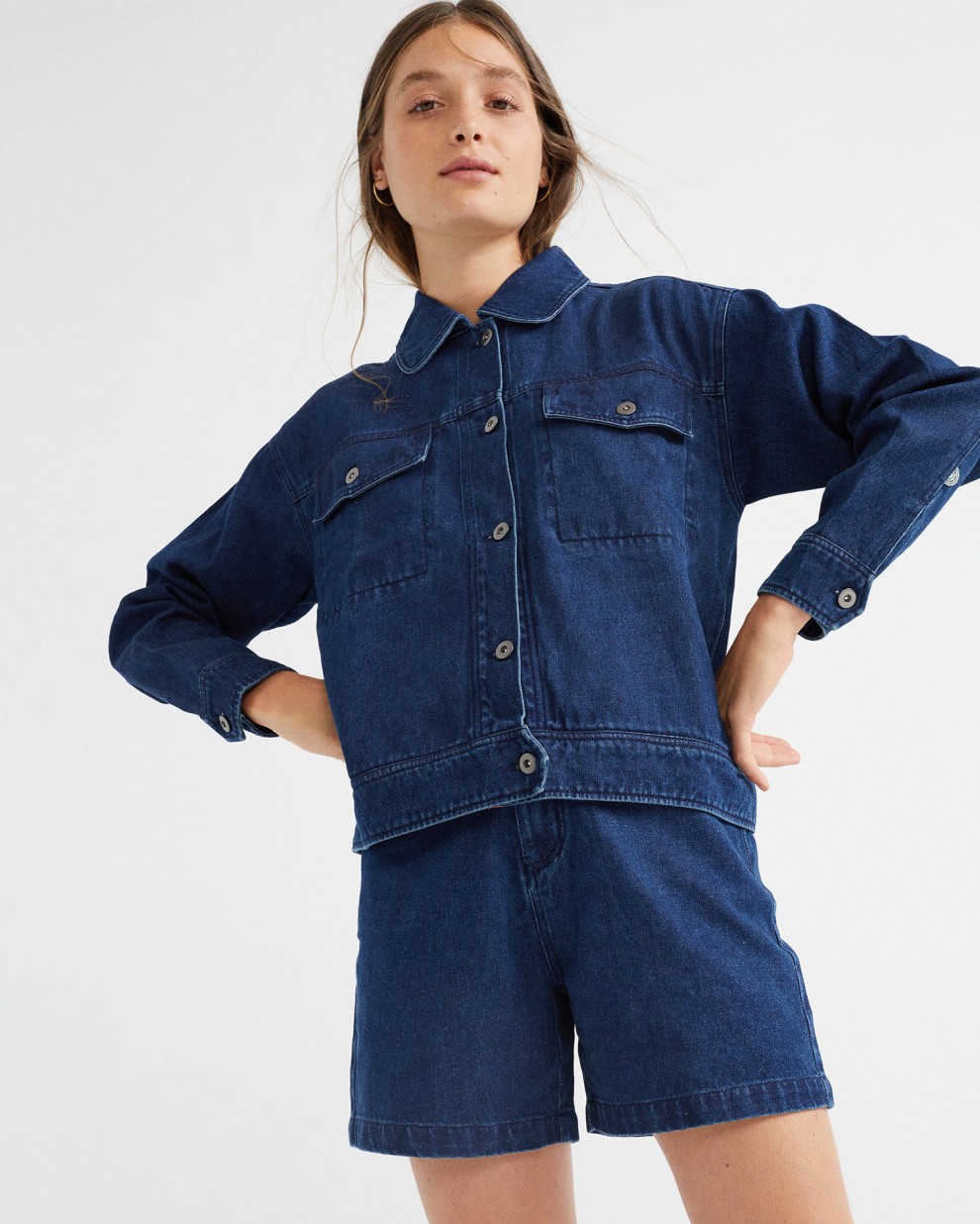 Veste en jean de chanvre et coton bio - Turan de Thinking MU 4