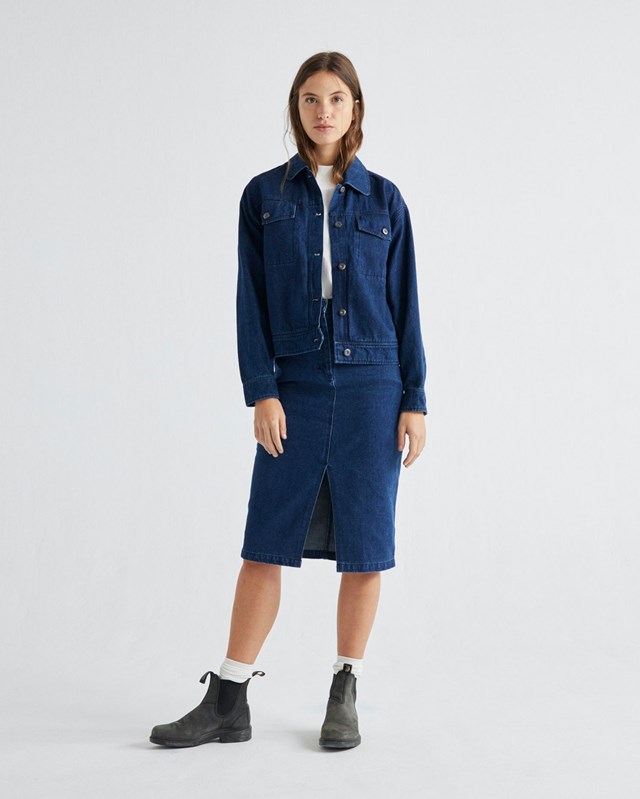Veste en jean de chanvre et coton bio - Turan de Thinking MU 5