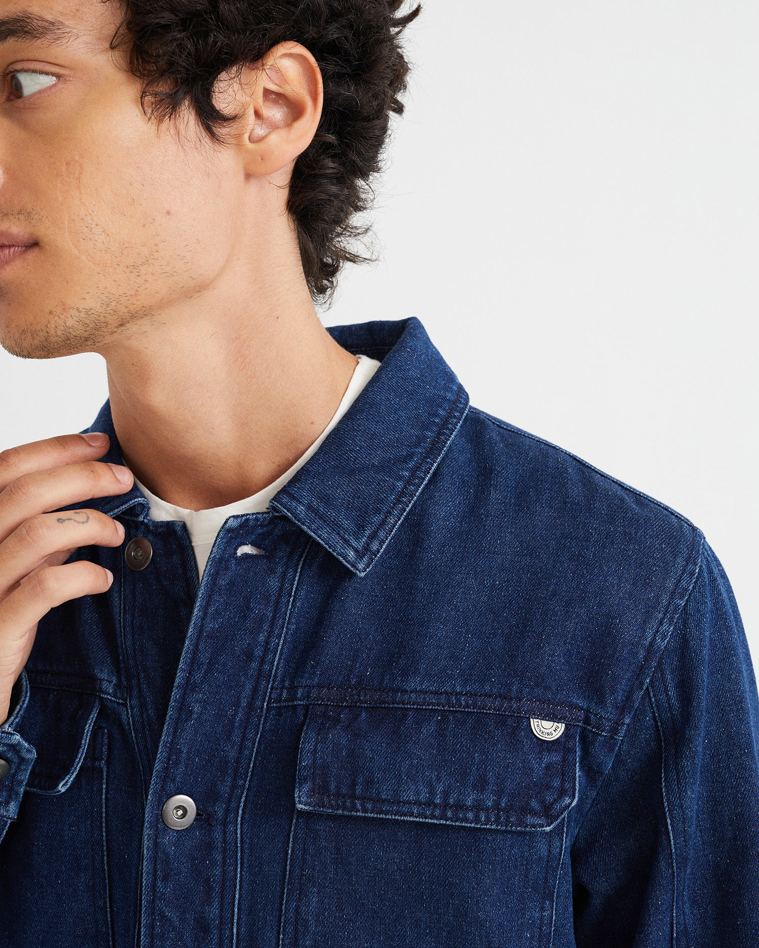 Veste en jean de chanvre et coton bio - Turan de Thinking MU 7