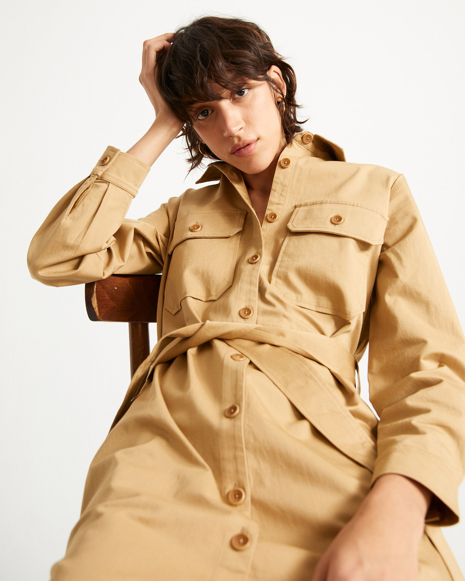 Robe saharienne camel - ALICE de Thinking MU 8