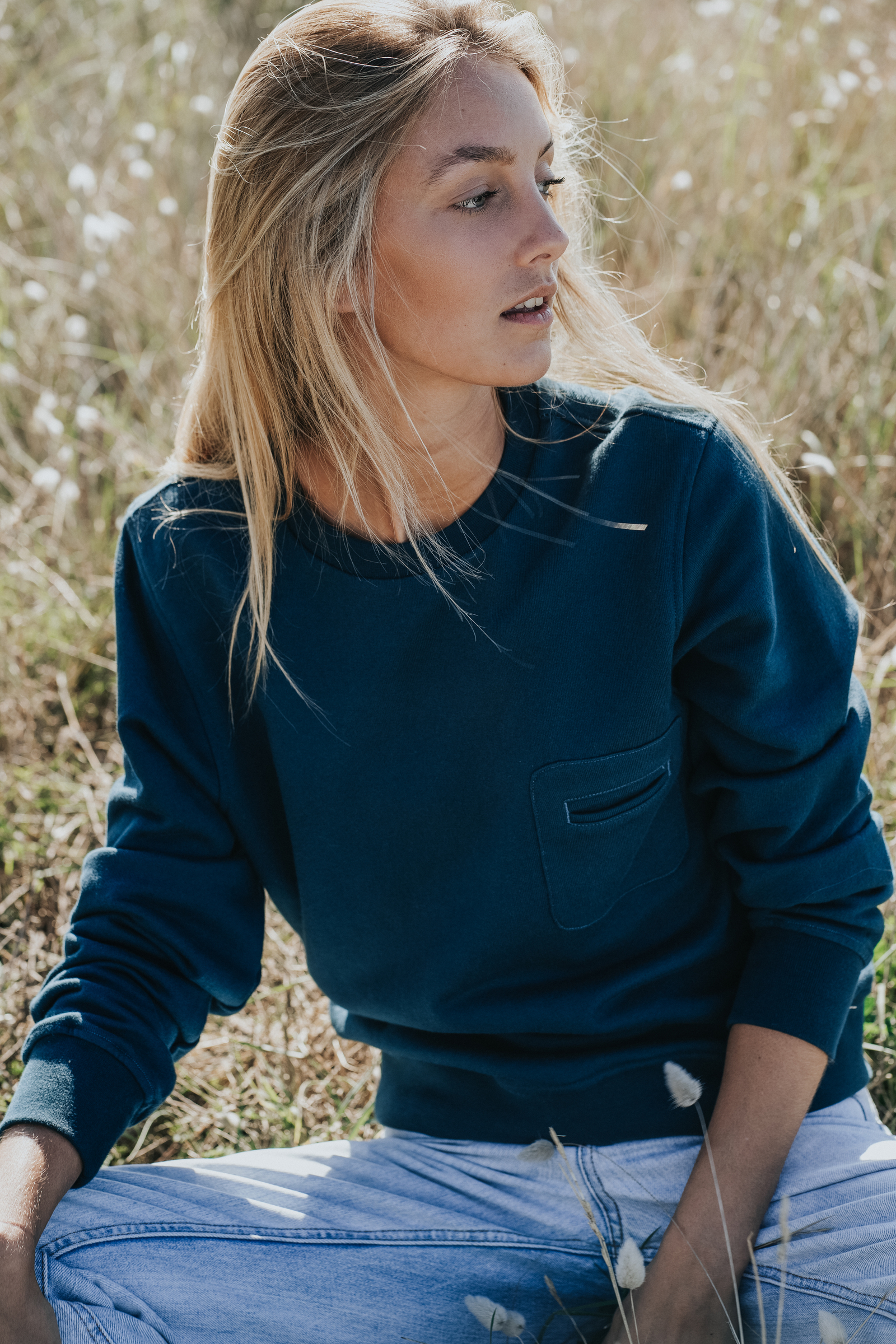 Le sweat océan recyclé - Bleu ANKORE