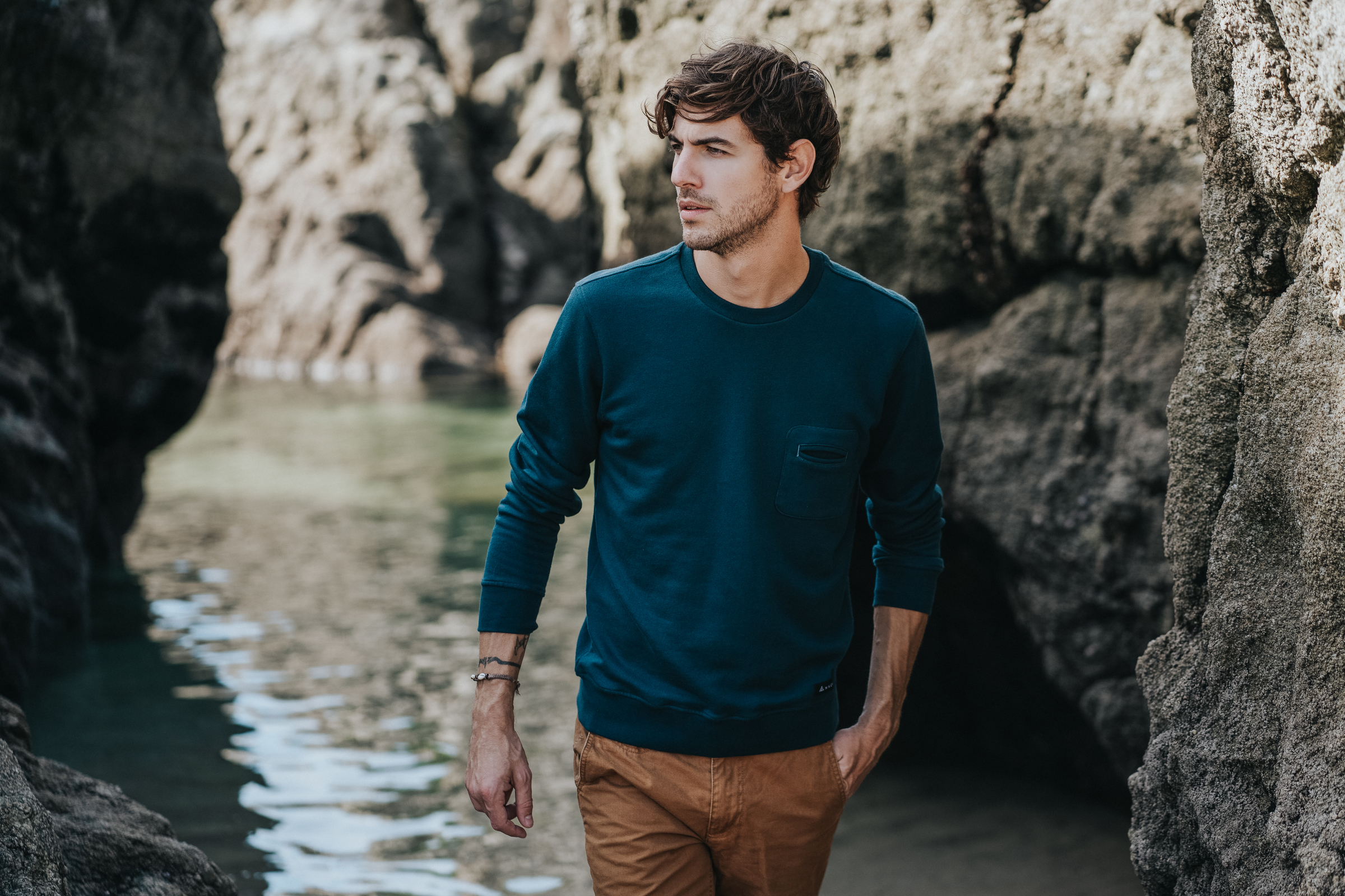 Le sweat océan recyclé - Bleu ANKORE