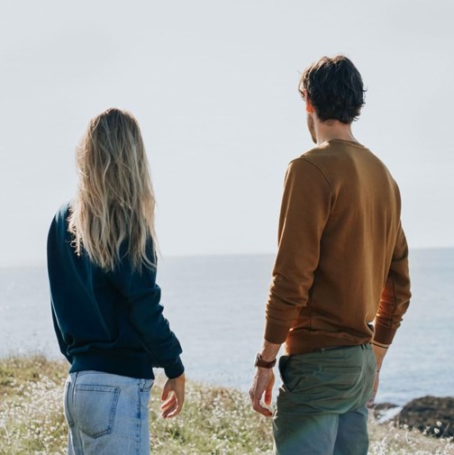 Le sweat océan recyclé - Bleu