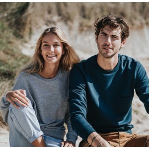 Le sweat océan recyclé - Gris chiné