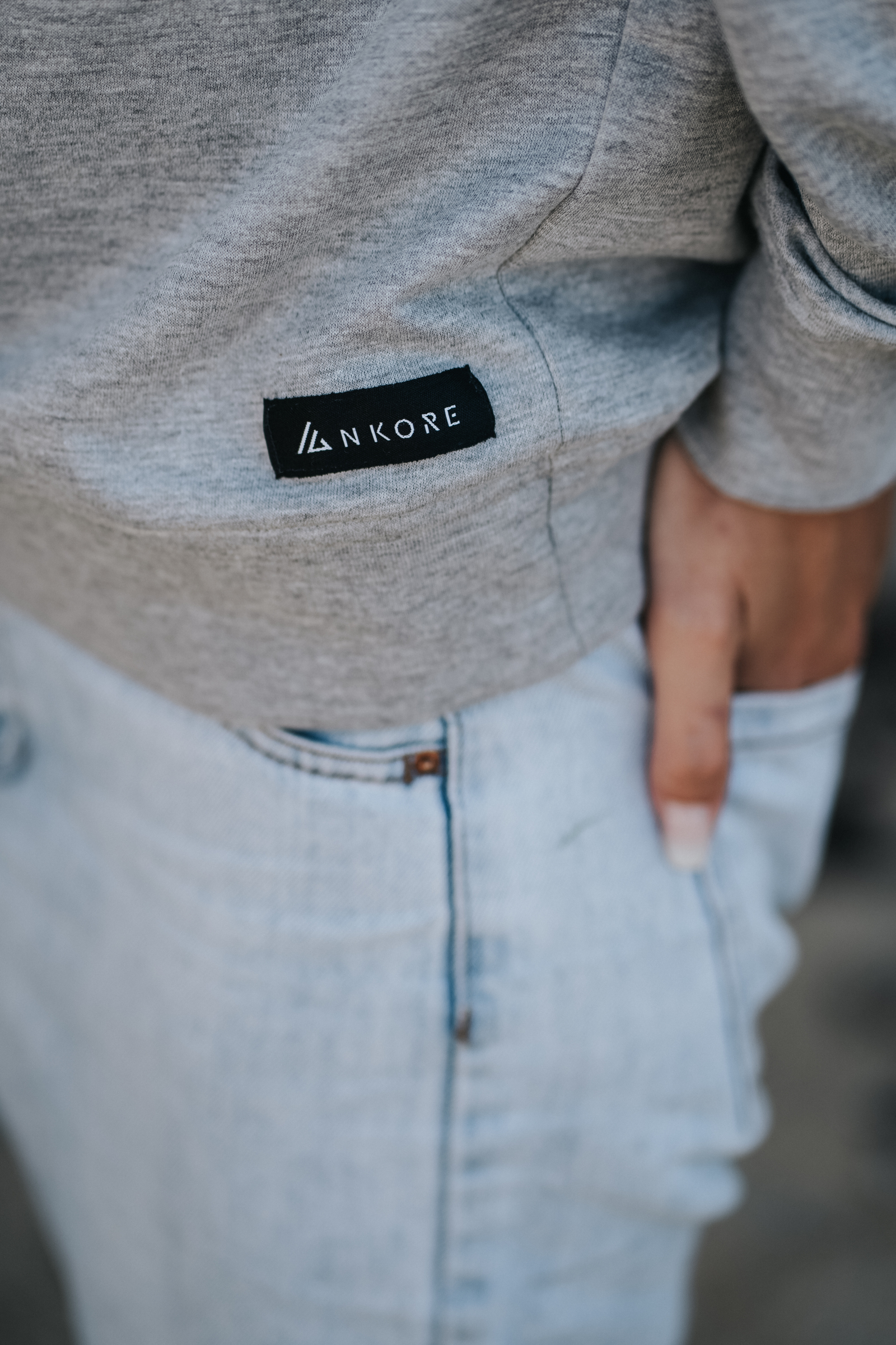 Le sweat océan recyclé - Gris ANKORE