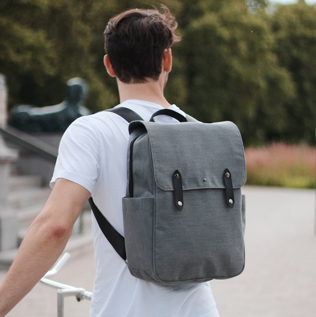 sac à dos pour ordinateur, toile nautique upcyclé et made in france