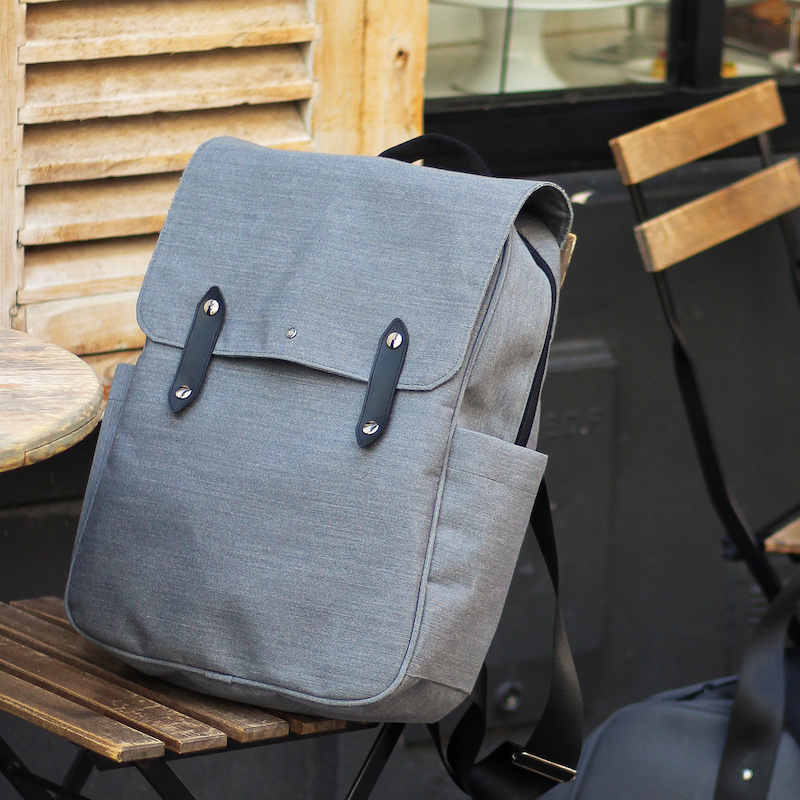 sac à dos pour ordinateur, toile nautique upcyclé et made in france