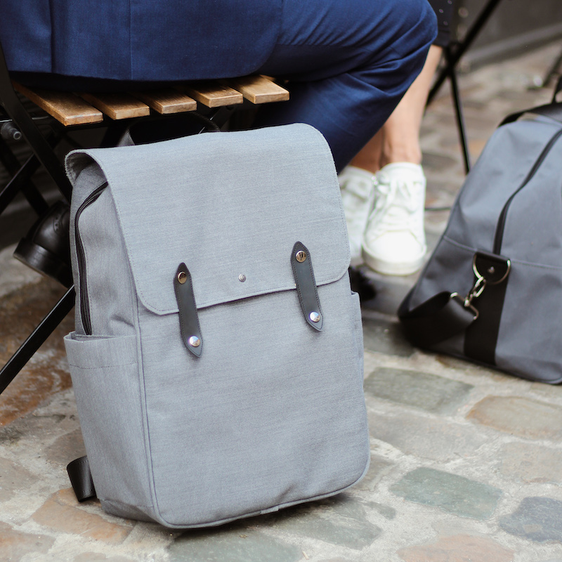 sac à dos pour ordinateur, toile nautique upcyclé et made in france