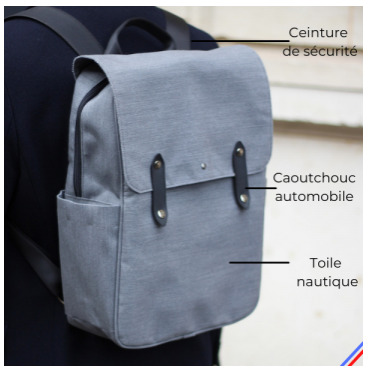 Sac à dos upcyclé et Made in France - Livraison offerte 10