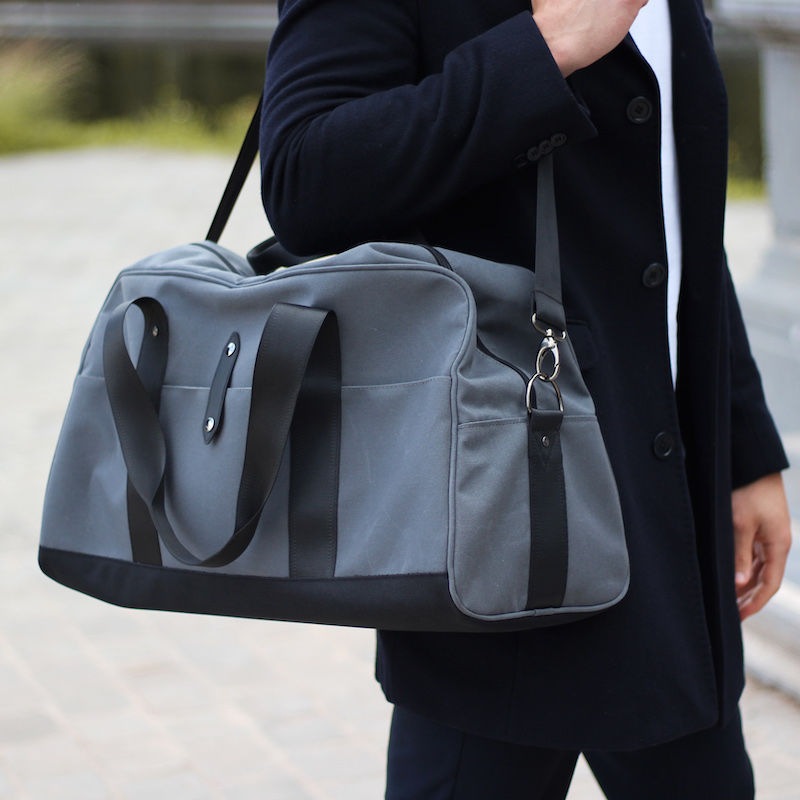 sac week-end en toile nautique upcyclé