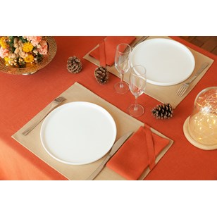 Lot de 2 sets de table en lin - Terracotta