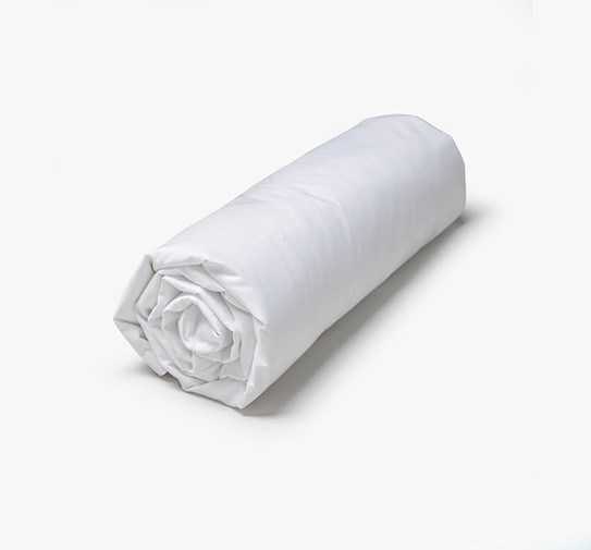 Drap Housse "Blanc" en Percale de Coton 100 % Biologique  