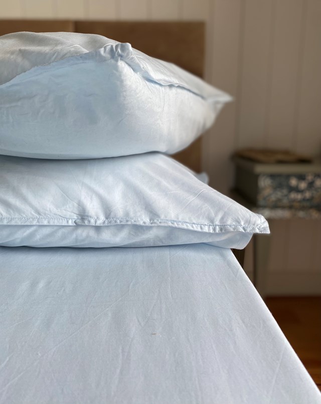 Drap Housse "Bleu Ciel" en Percale de Coton 100 % Biologique     6