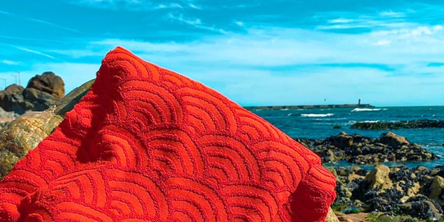 Fouta de Plage "Orange Sanguine" en Coton 100 % Biologique 3