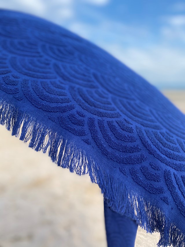 Fouta de Plage "Bleu Atlantique" en Coton 100 % Biologique 2