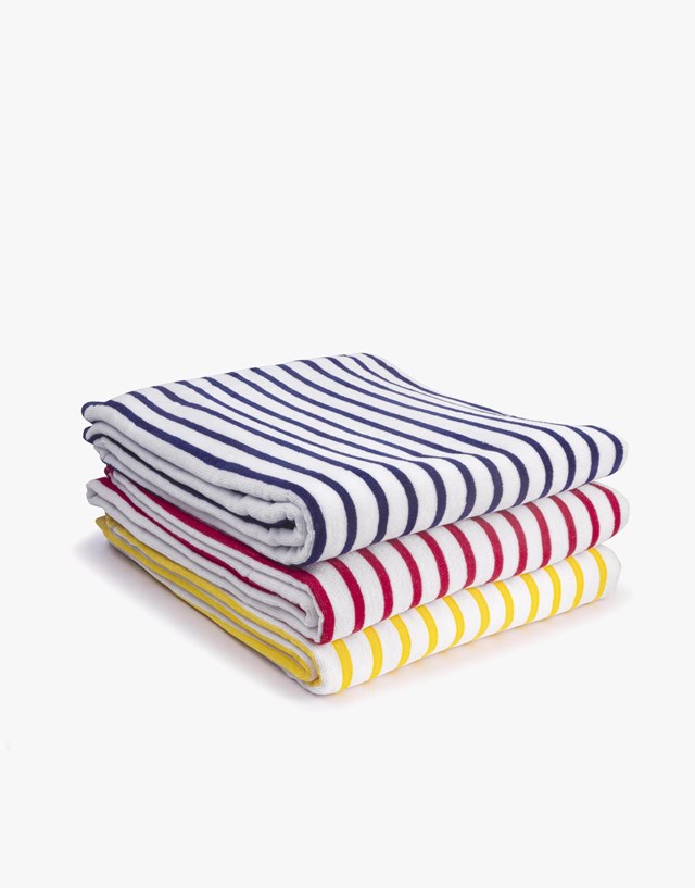 Drap de Plage "Rayures" en Coton 100 % Biologique     2