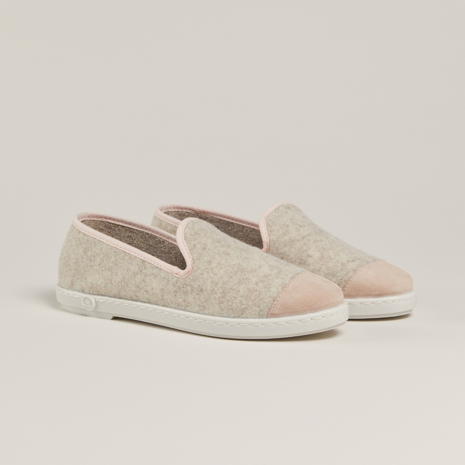 Chaussons AW laine recyclée, rose pâle 5