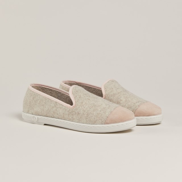 Chaussons AW laine recyclée, rose pâle 5