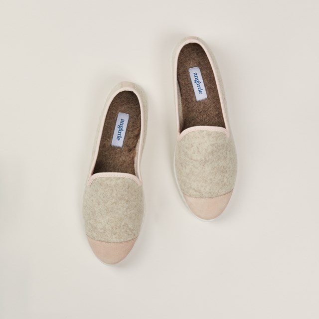 Chaussons AW laine recyclée, rose pâle 6