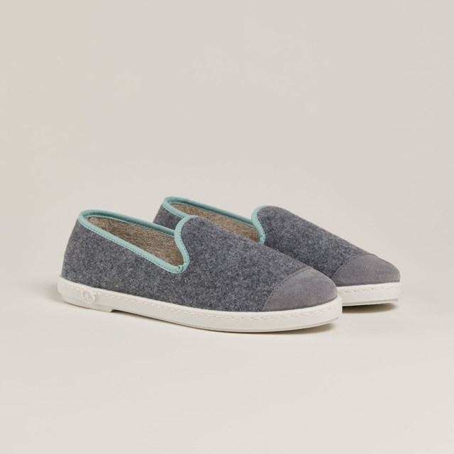 Chaussons AW laine recyclée, gris vert 7