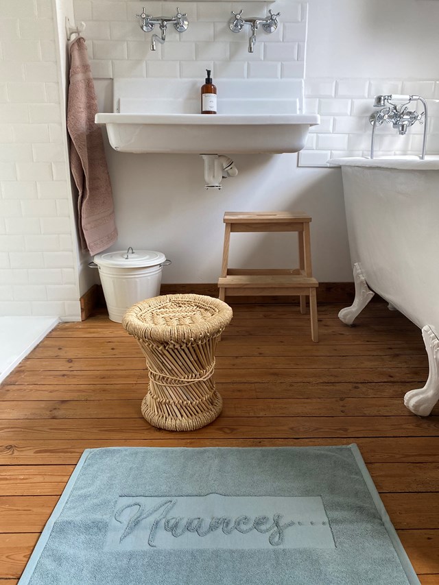 Tapis de Bain  "Bleu Nébuleux" en Coton 100 % Biologique    2