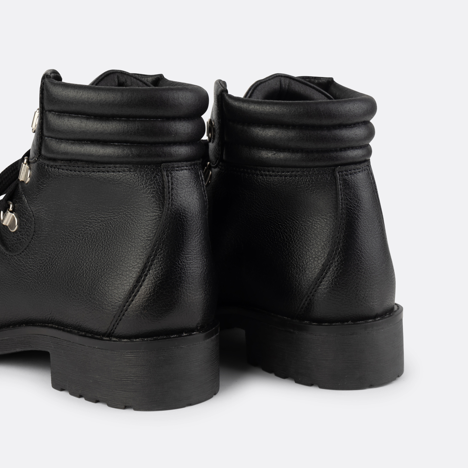 Valia-001 - Bottes à Lacets Noires en Pomme 4