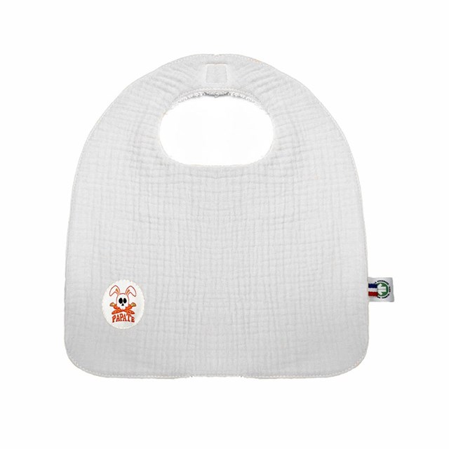 Bavoir en Coton Bio Blanc 5