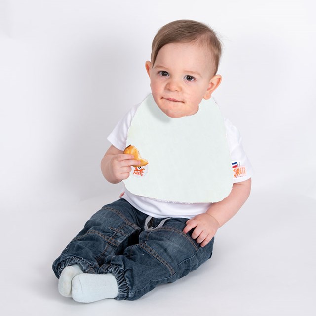 Bavoir en Coton Bio Blanc 3