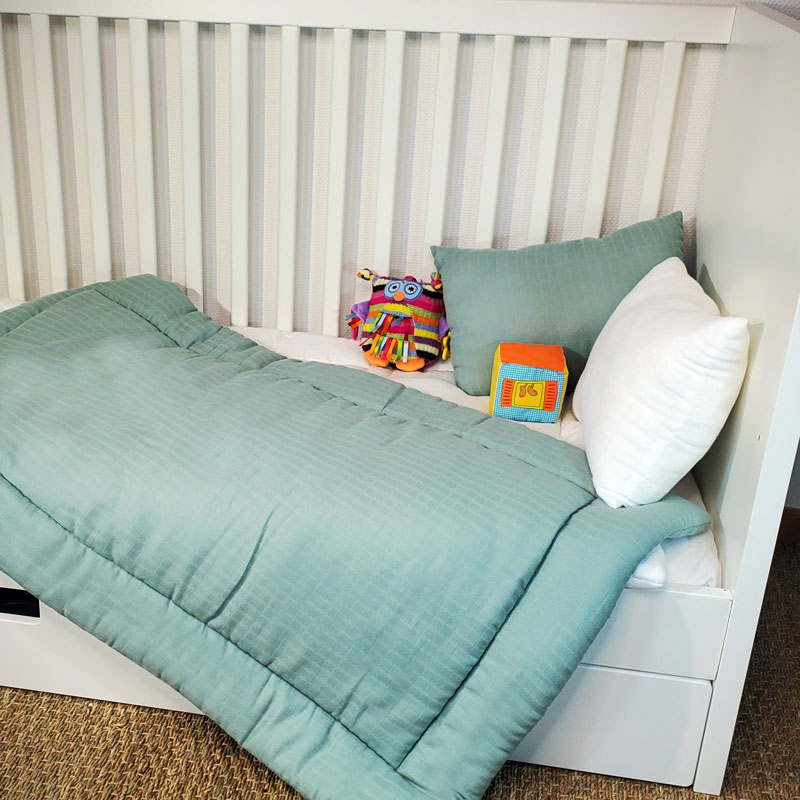 Coussin Rectangle en Coton Bio Blanc 5