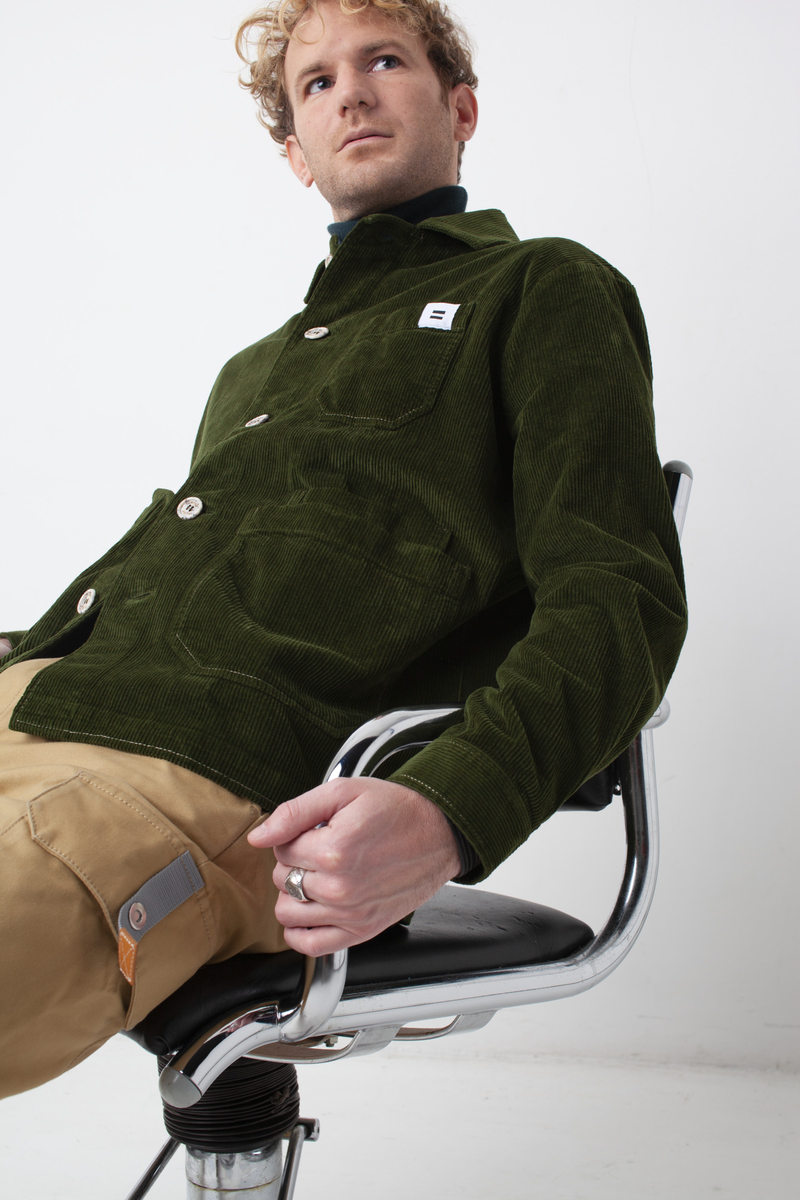 LA VESTE CÔTELÉ - VERT OLIVE 8