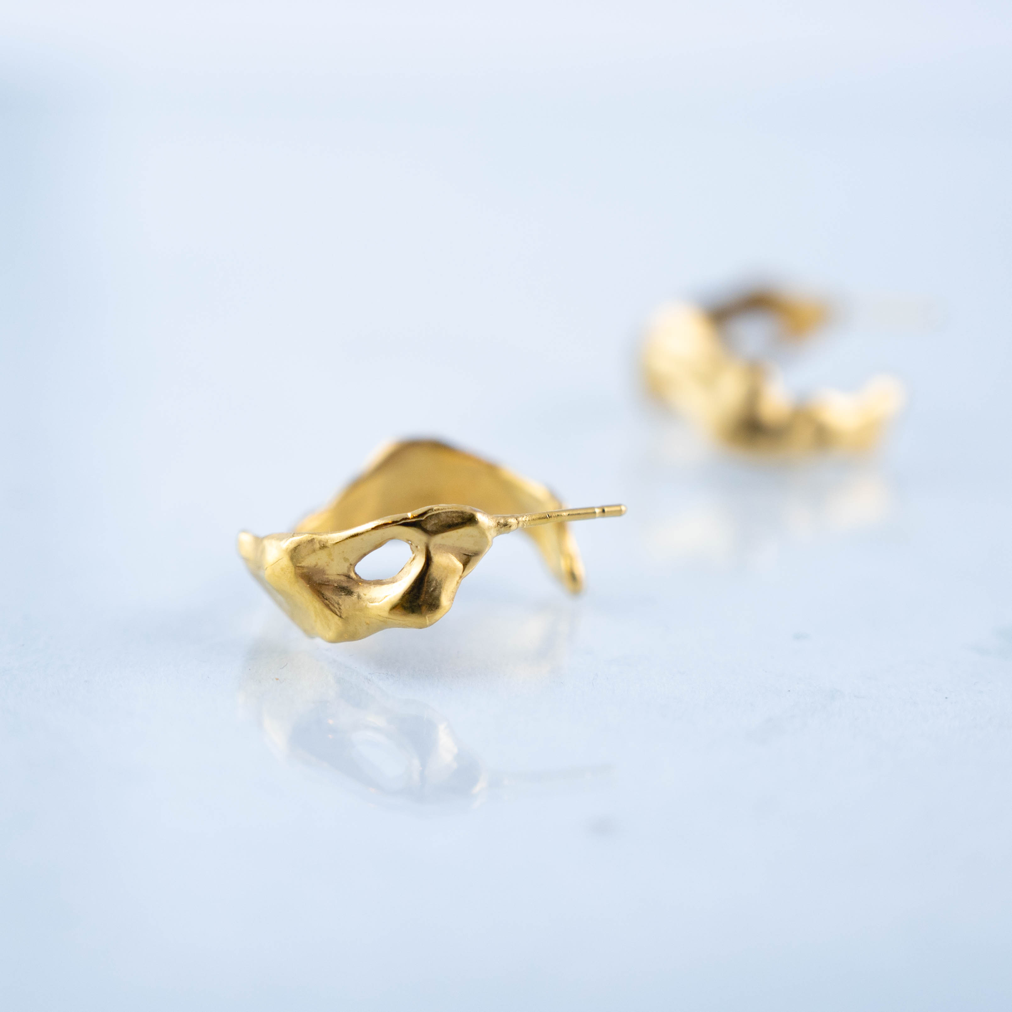 boucles d'oreille, créoles, bronze, plaquéor, bresma