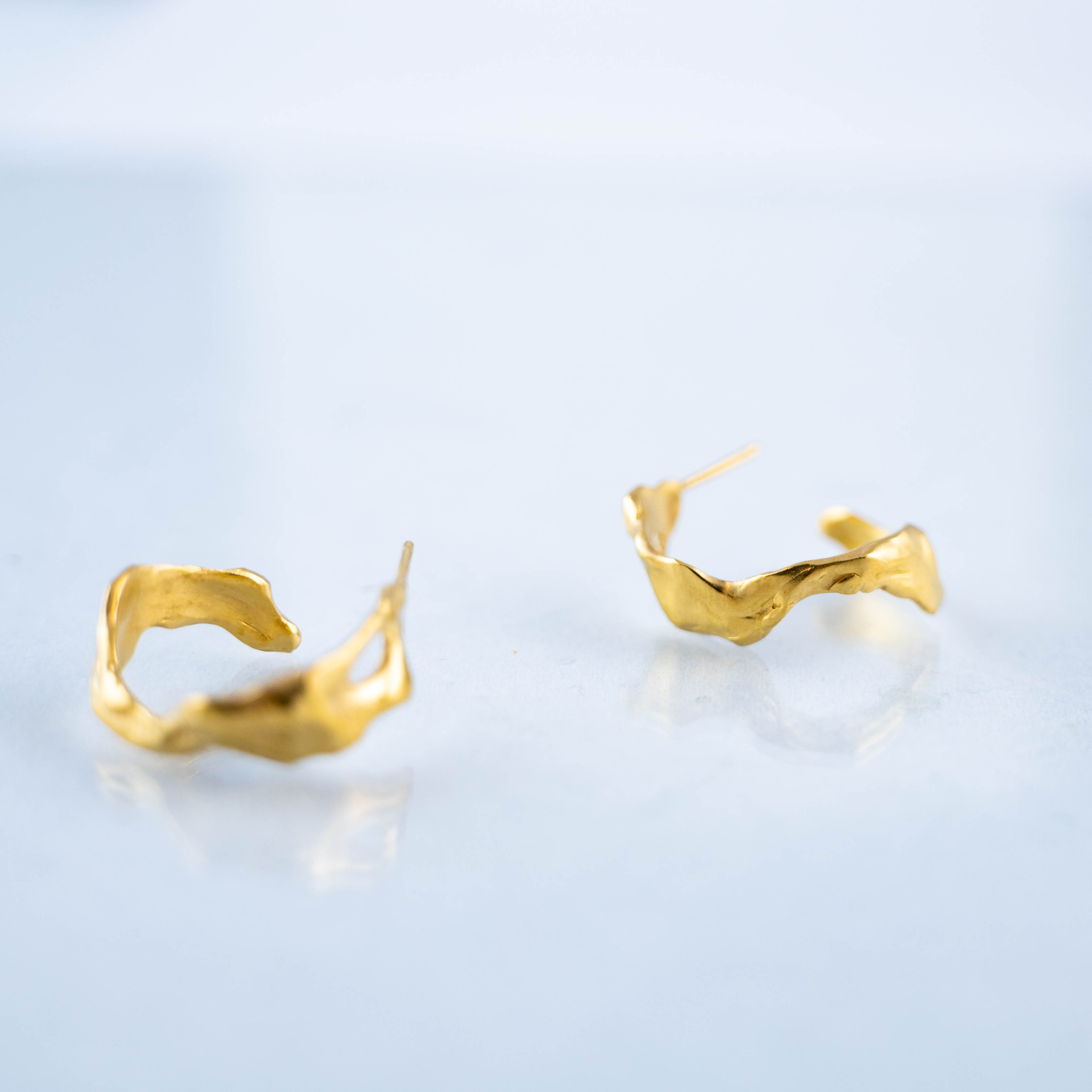 boucles d'oreille, créoles, bronze, plaquéor, bresma